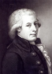 Portret van Wolfgang Amadeus Mozart (1756-91) Oostenrijkse componist, gegraveerd door Lazarus Gottlieb Sichling (1812-63)