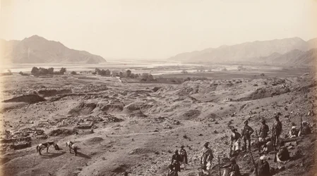Rivierkloof boven Lalpura kijkend naar Bassaule, ca. 1878