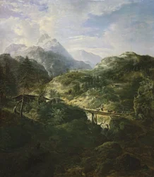 Berglandschap met Brug