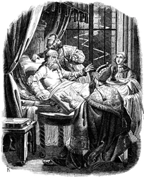 Hendrik de Leeuw voor zijn dood in Brunswijk Illustratie uit de Geschichte des deutschen Volkes door E. Duller
