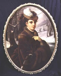 Portret van een elegante Oostenrijkse dame