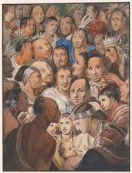 Tableau van Indiase gezichten