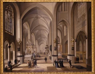 Interieur van een gotische kerk