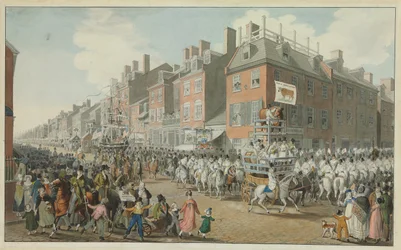 Parade van de Voedselverkopers, Philadelphia, 1821
