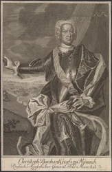 Portret van Graaf Burkhard Christoph von Münnich