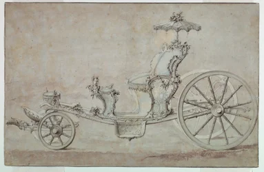 Tekening, Ontwerp voor een Cabriolet, voor 1750