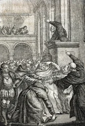 Universiteit van Praag opgericht in 1348 gravure door Johann Michael Mettenleiter (1765-1853) 1800