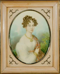 Marie-Louise Habsburg-Lothringen, weduwe van Napoleon I, hertogin van Parma ... (aquarel op karton)