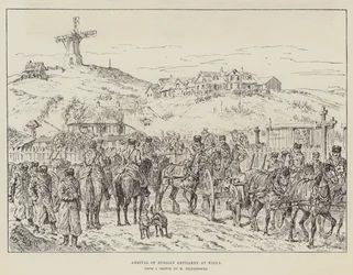 Aankomst van Russische Artillerie in Wilna