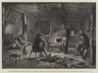 De Jeannette Expeditie, Hut bij de Lena Monding, waar Luitenant Danenhauer Zes Weken Leefde