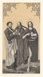 Heilige Bartolomeüs, Thomas en Johannes de Doper