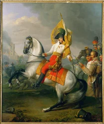 Aartshertog Karl, broer van keizer Frans I/II, overwinnaar van de slag bij Aspern tegen keizer Napoleon I ...
