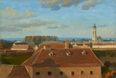Uitzicht over het Schanzel naar Augarten