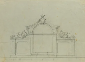 Fontein in de perziktuin van het Bovenste Belvedere
