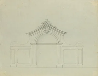 Fontein in de perziktuin van het Oberes Belvedere
