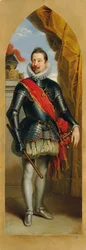 Keizer Ferdinand II staand