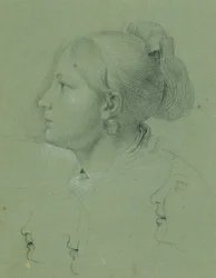 Hoofd van een meisje (studie voor 