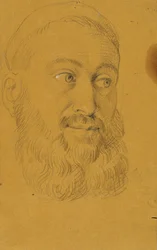 Portretstudie voor Rudolf van Habsburg en de priester