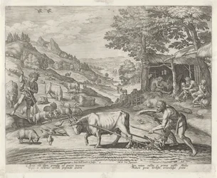 Kaïn en Abel als landbouwer en herder