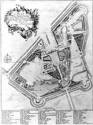 Een Plan van het Huis en de Tuinen in Stowe, Buckinghamshire