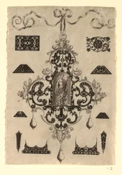 Plaat 2, uit een serie van acht hangerontwerpen met de kardinale deugden