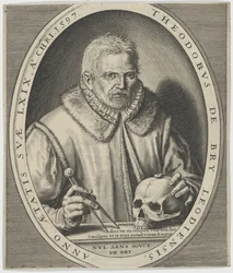 Portret van Theodor de Bry 1528-1598, ca. 1597