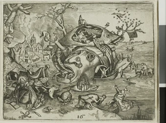 De Verleiding van Sint Antonius, plaat 16 uit de Emblemata Secularia