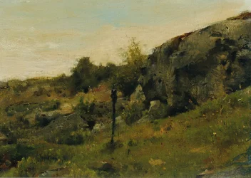 Weidelandschap met rotsen