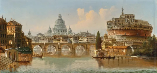 Johann Wilhelm Jankowski Rome Engelsburg en St Peter