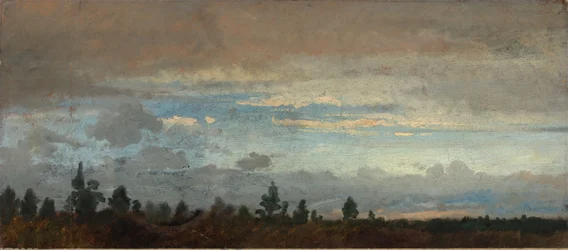 Bewolkte avondhemel