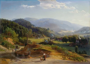 Landschap met smidse. 1855/56