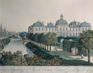Het paleis van de keurvorsten in Poppelsdorf, nabij Bonn, door Johann Ziegler