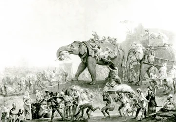 De ambassade van Hyderback naar Calcutta, c.1800