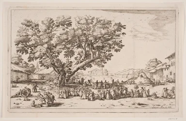 Feestelijkheden in een dorp