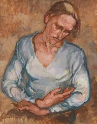 Vrouw met gekruiste armen