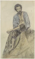 Zittende man