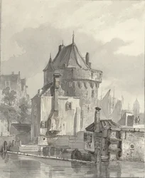 Gezicht op de Hoofdtoren te Hoorn