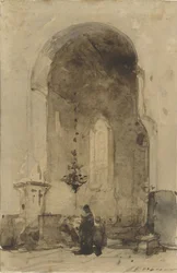 Interieur van de Geertekerk in Utrecht