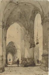 Interieur van de Sint Bavokerk in Haarlem
