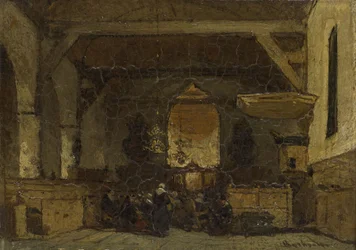 Interieur van de kerk in Maasland