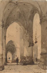 Interieur van de Sint-Bavokerk in Haarlem