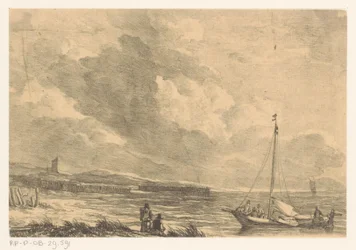 Zeilboot legt aan