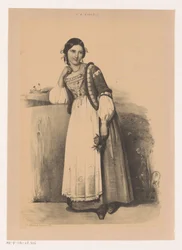 Vrouw in Italiaanse klederdracht