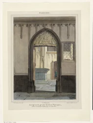 Gezicht op graftombe in de Stevenskerk in Nijmegen