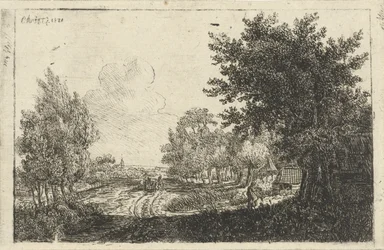 Landschap met boerenkar
