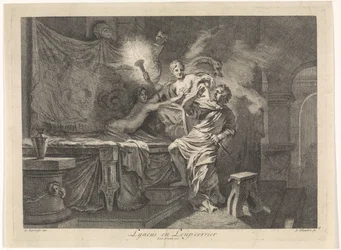 Ceres verhindert de moord op Triptolemus door Lyncus en Loup-cervier, titel op object, Bijbelse, mythologische en allegorische voorstellingen, serietitel