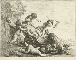 Putti met bokkenwagen