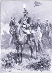 Zijne Keizerlijke Majesteit: De Keizer van Japan, illustratie uit Cassells Geschiedenis van de Russisch-Japanse Oorlog Vol 1, ca. 1900