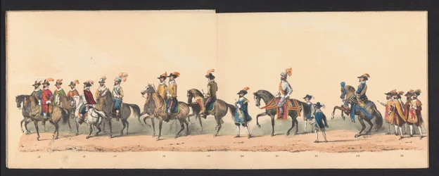 Historische optocht door studenten van de Groningse Hogeschool, 1850 (plaat 3)