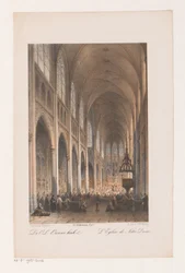 Interieur van de Onze Lieve Vrouwe Kerk in Amsterdam